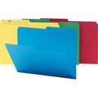 Smead WaterShed/CutLess 1/2 Tab Cut Letter Recycled Top Tab File Folder - 8 1/2" x 11" - Manila, Paper - Assorted - 30% Recycled - 100 / Box