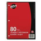 Hilroy Executive Coil One Subject Notebook - 80 Pages - Wire Bound - 8" x 10 1/2" - Assorted Paper - Subject - 1 Each
