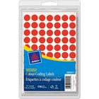 AveryÂ® Coding Label - Removable Adhesive Length - Circle - Inkjet, Laser - Red - 770 / Box