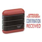 Trodat 3-In-1 Self Inking Stamp - Message Stamp - "APPROVED FOR PAYMENT, CONFIRMATION, RECEIVED"