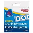 AveryÂ® Hole Reinforcement Label - Ring Binder - Rectangular - Clear - Polyvinyl - 250 / Box