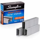Swingline Premium Heavy-Duty Staples - 100 Per Strip - Heavy Duty - 15/16" Leg - Holds 210 Sheet(s) - for Paper - Heavy Duty, Chisel Point - Silver1000 / Box