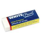 Dixon Large Pearl Block Eraser - White - Vinyl - Lead Pencil - 2.37" (60.20 mm) Width x 0.50" (12.70 mm) Height x 0.87" (22.10 mm) Depth x - 12 / Box