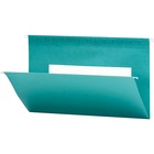 Smead Flex-I-Vision Legal Recycled Hanging Folder - 9 1/2" x 14 5/8" - Vinyl - Teal - 10% Recycled - 25 / Box