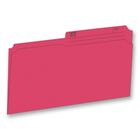 Hilroy 1/2 Tab Cut Legal Recycled Top Tab File Folder - 8 1/2" x 14" - Red - 10% Recycled - 100 / Box