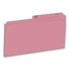 Hilroy 1/2 Tab Cut Legal Recycled Top Tab File Folder - 8 1/2" x 14" - Pink - 10% Recycled - 100 / Box