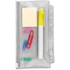 Day-Timer Portable Size Zip Pouch - Clear - Vinyl - 1 Each