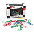 Acco Vinyl Coated Colour Paper Clip - #4, Jumbo - Jumbo - No. 4 - 2" (50.80 mm) Length - 100 / Box - Assorted