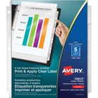 Avery® 78613 Index Maker View Divider with Clear Labels - 5 Tab(s) - 8.50" Divider Width x 11" Divider Length - Letter - Clear Divider - White Tab(s) - 5 / Set