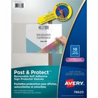 AveryÂ® Repositionable Display Protector - For Letter 8 1/2" x 11" Sheet - Rectangular - Clear - 10 / Pack