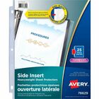 Avery® Side Insert Sheet Protector - For Letter 8 1/2" x 11" Sheet - Ring Binder - Rectangular - Diamond Clear - 25 / Pack