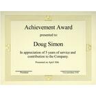 First Base Capital Gold Foil/Linen Certificate - 24 lb Basis Weight - 8.50" x 11" - Gold - Paper - 12 / Pack