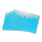 VLB Letter Vinyl File Pocket - 8 1/2" x 11" - 2 Pocket(s) - Blueberry - 1 Each