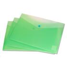 VLB Letter Vinyl File Pocket - 8 1/2" x 11" - 2 Front & Back Pocket(s) - Polypropylene - Lime - 1 Each