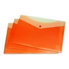 VLB Letter Vinyl File Pocket - 8 1/2" x 11" - 2 Front & Back Pocket(s) - Polypropylene - Tangerine - 1 Each