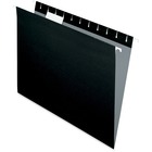 Pendaflex 1/5 Tab Cut Letter Recycled Hanging Folder - 8 1/2" x 11" - Black - 10% Recycled - 25 / Box