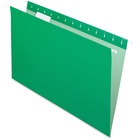 Pendaflex 1/5 Tab Cut Legal Recycled Hanging Folder - 8 1/2" x 14" - Bright Green - 10% Recycled - 25 / Box