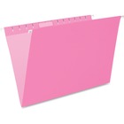 Pendaflex 1/5 Tab Cut Legal Recycled Hanging Folder - 8 1/2" x 14" - Pink - 10% Recycled - 25 / Box