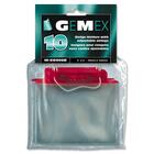 Gemex Badge Holder with Adjustable String - 3" (76.20 mm) x 4" (101.60 mm) x - Vinyl - 10 / Pack - Red, Clear