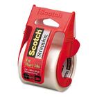 3M Scotch Strapping Tape with Dispenser - 30 ft (9.1 m) Length x 2" (50.8 mm) Width - Dispenser Included - 1 Each - Red