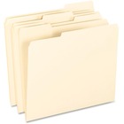 Pendaflex Smart Shield File Folders - Letter - 8 1/2" x 11" Sheet Size - 2 3/4" Expansion - 1/2 Tab Cut - Top Tab Location - Assorted Position Tab Position - 11 pt. Folder Thickness - Manila - Manila - Recycled - 100 / Box