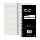 Blueline Bilingual Order Book - 120 Sheet(s) - Spiral Bound - 5 1/2" (14 cm) x 12" (30.5 cm) Sheet Size - White Sheet(s) - Black Cover - Recycled - 1 Each