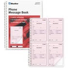 Blueline A1632T Telephone Message Book - 50 Sheet(s) - Spiral Bound - 2 Part - Carbonless Copy - 10 1/2" x 8 3/8" Sheet Size - White Sheet(s) - 1 Each