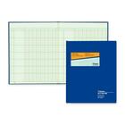 Blueline 1740 Series Columnar Book - 80 Sheet(s) - Gummed - 10" x 12 1/4" Sheet Size - 8 Columns per Sheet - Green Sheet(s) - Blue Cover - Recycled - 1 Each