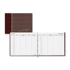 Blueline Bilingual Visitor's Record Book - 128 Sheet(s) - Sewn Bound - 9 7/8" x 8 1/2" Sheet Size - Burgundy Cover - Recycled - 1 Each