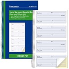 Blueline Bilingual Receipt Book - 200 Sheet(s) - Spiral Bound - 2 Part - Carbon Copy - 6.75" (171.45 mm) x 11" (279.40 mm) Sheet Size - Blue Cover - 1 Each