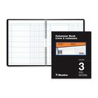 Blueline 767 Series Single Format Columnar Book - 80 Sheet(s) - Spiral Bound - 10" x 12 1/4" Sheet Size - 3 Columns per Sheet - White Sheet(s) - Black Cover - Recycled - 1 Each