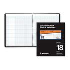 Blueline 767 Series Double Format Columnar Book - 80 Sheet(s) - Spiral Bound - 10" (254 mm) x 12.25" (311.15 mm) Sheet Size - 18 Columns per Sheet - White Sheet(s) - Black Cover - Recycled - 1 Each