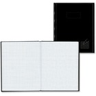 Blueline Hardbound Quad Ruled Composition Book - 9.25" (234.95 mm)Width x 7.25" (184.15 mm)Length - 1 Each - Black