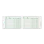 Blueline Bilingual Ledger Sheet - 100 Sheet(s) - 8.50" (215.90 mm) x 5.50" (139.70 mm) Sheet Size - 11 x Holes - White Sheet(s) - Recycled - 100 / Pack