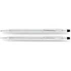Cross Classic Century Lustrous Chrome Ballpint Pen & 0.7mm Pencil Set - 0.5 mm Pen Point Size - 0.7 mm Lead Size - Refillable - Chrome Barrel - 1 / Set