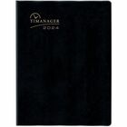 BluelineÂ® TimanagerÂ® Weekly Business Diaries - Julian Dates - Weekly - 1 Year - December 2023 - December 2024 - 7:00 AM to 8:30 PM - Half-hourly - 1 Week Double Page Layout - 8 1/2" x 11" Sheet Size - Twin Wire - Vinyl - Black - Appointment Schedule, Phone Directory, Address Directory, Notepad, Tear-off, Soft Cover - 1 Each