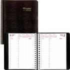 Blueline Essential Daily Planner - Daily - January till December - 12:00 AM to 11:30 PM - Half-hourly - 6 7/8" x 8 3/4" Sheet Size - Address Directory, Phone Directory, Reference Calendar, Tear-off, Flexible - 1 Each