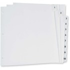 Oxford Preprinted Laminated Tab Index Divider - Printed Tab(s) - Digit - 1-10 - 8.50" Divider Width x 11" Divider Length - Letter - White Divider - White Mylar Tab(s) - 10 / Set