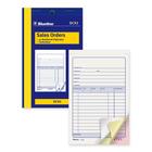 Blueline Sales Order Book - 50 Sheet(s) - 3 PartCarbonless Copy - 4 1/4" x 7" Sheet Size - Blue Cover - 1 Each