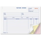 Blueline Bilingual Invoice Book - 50 Sheet(s) - 3 PartCarbonless Copy - 8" (203.20 mm) x 5.38" (136.53 mm) Sheet Size - Blue Cover - 1 Each