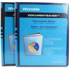 Winnable Letter Presentation Folder - 8 1/2" x 10 63/64" - 21 Front, Internal Pocket(s) - Polypropylene - Blue - 1 Each