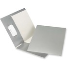 Oxford Letter Recycled Pocket Folder - 8 1/2" x 11" - 100 Sheet Capacity - 2 Pocket(s) - Gray - 100% Recycled - 25 / Box