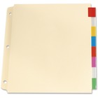 Oxford Loose Leaf Index Tab - 8 Tab(s) - 9.75" Divider Width x 11" Divider Length - 3 Hole Punched - Assorted Plastic Tab(s) - 1 Set