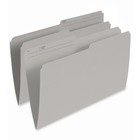 Pendaflex Single Top Vertical Colored File Folder - Legal - 8 1/2" x 14" Sheet Size - 1/2 Tab Cut - 10.5 pt. Folder Thickness - Gray - Recycled - 100 / Box