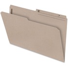 Pendaflex 1/2 Tab Cut Legal Recycled Top Tab File Folder - 2" Fastener Capacity for Folder - Right Tab Position - Natural Sand - 60% Recycled - 100 / Box