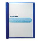 Winnable Report Cover - Letter - 8 1/2" x 11" Sheet Size - 80 Sheet Capacity - 3 Fastener(s) - Blue, Clear - 1 Each