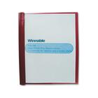 Winnable Letter Report Cover - 8 1/2" x 11" - 80 Sheet Capacity - 3 Fastener(s) - Red, Clear - 1 Each
