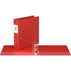 Davis Round Ring Commercial Binder - 2" Binder Capacity - 8 1/2" x 11" Sheet Size - 3 x Round Ring Fastener(s) - 2 Inside Front & Back Pocket(s) - Red - Recycled - 1 Each