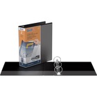 QuickFit QuickFit Round Ring View Binder - 2" Binder Capacity - Letter - 8 1/2" x 11" Sheet Size - Round Ring Fastener(s) - Internal Pocket(s) - Black - Recycled - Easy Insert Spine, Clear Overlay - 1 Each