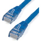 StarTech.com 20ft CAT6 Ethernet Cable - Blue Molded Gigabit - 100W PoE UTP 650MHz - Category 6 Patch Cord UL Certified Wiring/TIA - 20ft Blue CAT6 Ethernet cable delivers Multi Gigabit 1/2.5/5Gbps & 10Gbps up to 160ft - 650MHz - Fluke tested to ANSI/TIA-568-2.D Category 6 - 24 AWG stranded 100% copper UL Rated wire (E132276-A) - 100W PoE - 20 foot - ETL - Molded UTP patch cord